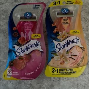 Schick Skintimates Various Scents 4 Razors with 4 Blades